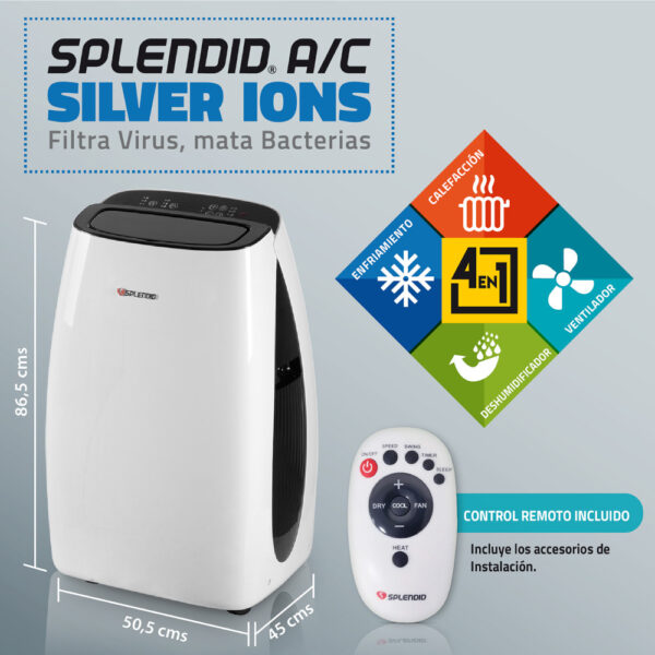 Aire acondicionado portátil 9000BTU Frío/Calor - Image 2