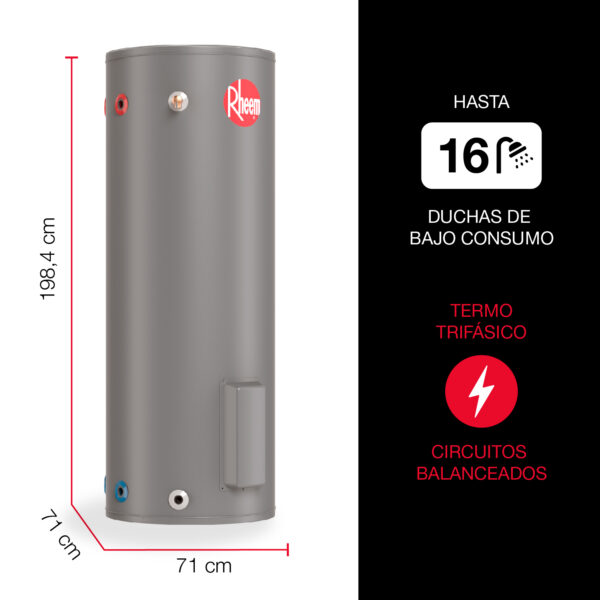 Termotanque eléctrico de piso 500 litros 380V - Image 3